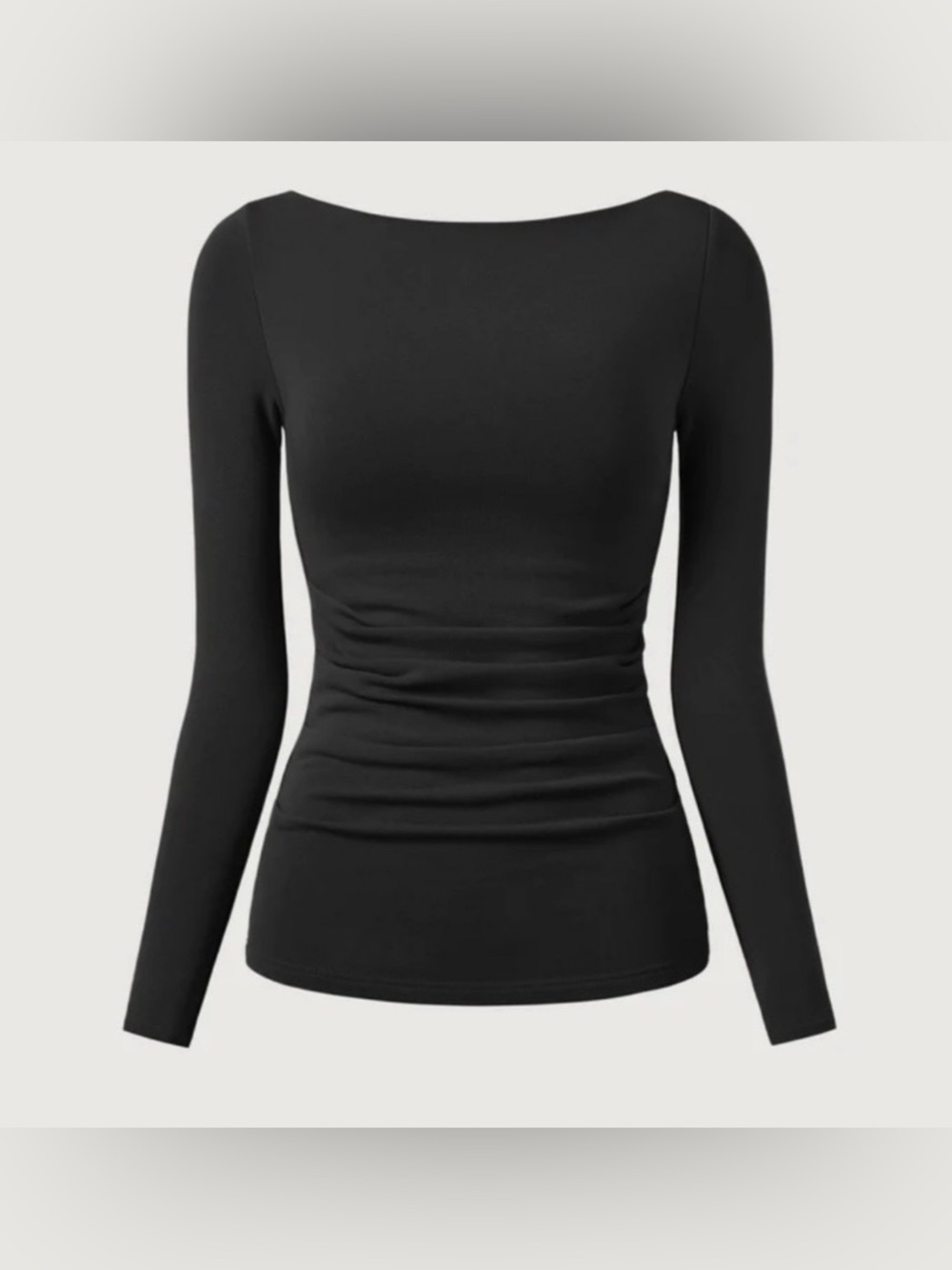 OGL Eco-Mousse® Boatneck Tucks Brami Top in black